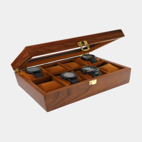 Teak wood watch collector BOX 08