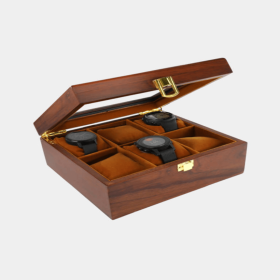 Teak wood watch collector BOX 06