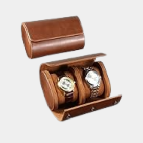 Watch roll for 2 watches, brown colour WR-TW-20-001
